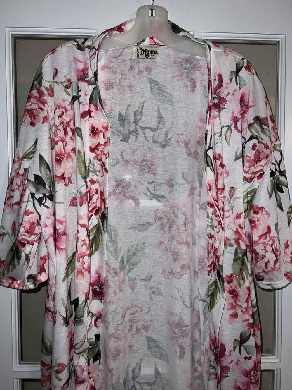 Show Me Your MuMu Robe Womens One Size Pink Floral Print Lounge BOHO No Belt